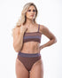 Sidra Dual Tone Shimmering Bandeau Bikini